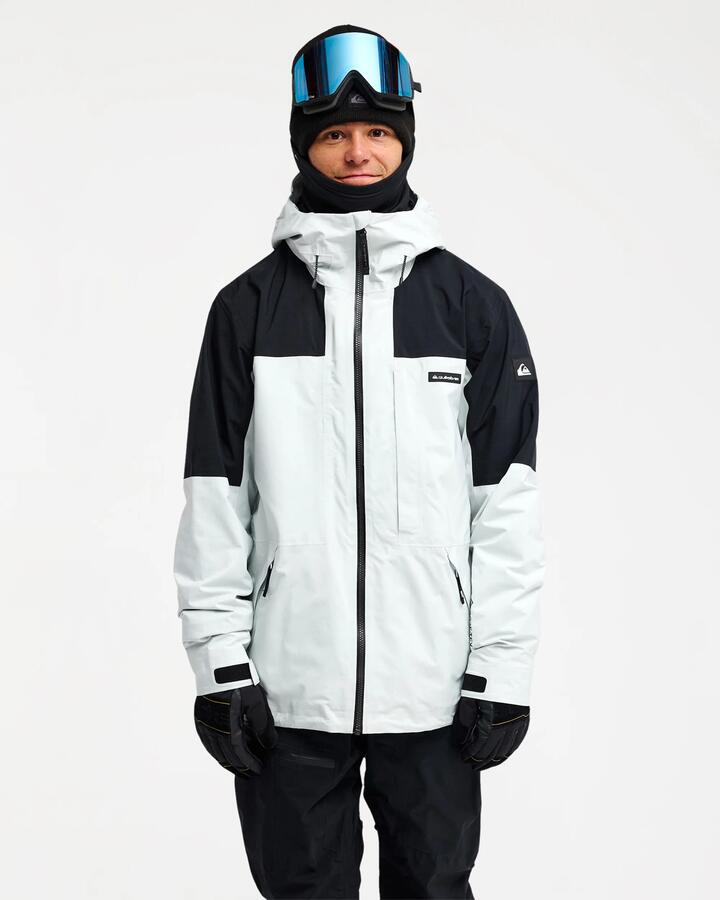 Image of Coats & Jackets. Product name - Quiksilver Mens Forever Stretch Gore-Tex Snow Jacket Ice Flow in Ice Flow colour by brand - Quiksilver