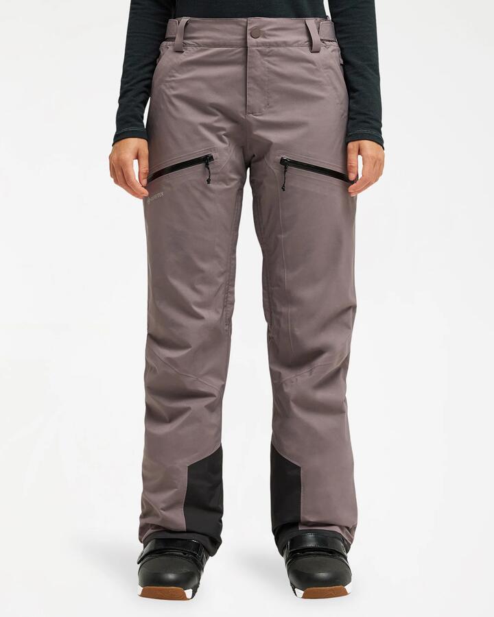 Image of a model wearing Pants. Product name - Roxy Womens Gore-Tex Stretch Landform Snow Pants Shark in Shark colour by brand - Roxy