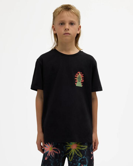 Image of T-Shirts. Product name - Volcom Boys 8-16 Altarium T-Shirt Black in Black colour by brand - Volcom