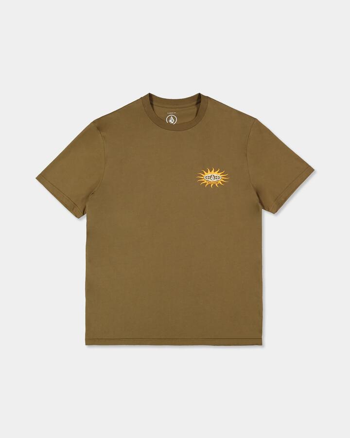 Image of T-Shirts. Product name - Volcom Mens Sunlog T-Shirt Sage Leaf in Sage Leaf colour by brand - Volcom