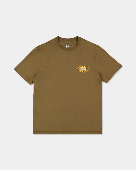Image of T-Shirts. Product name - Volcom Mens Sunlog T-Shirt Sage Leaf in Sage Leaf colour by brand - Volcom
