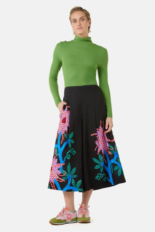 Image of a model wearing Skirts. Product name - Passion Flower Skort in Print colour by brand - Gorman