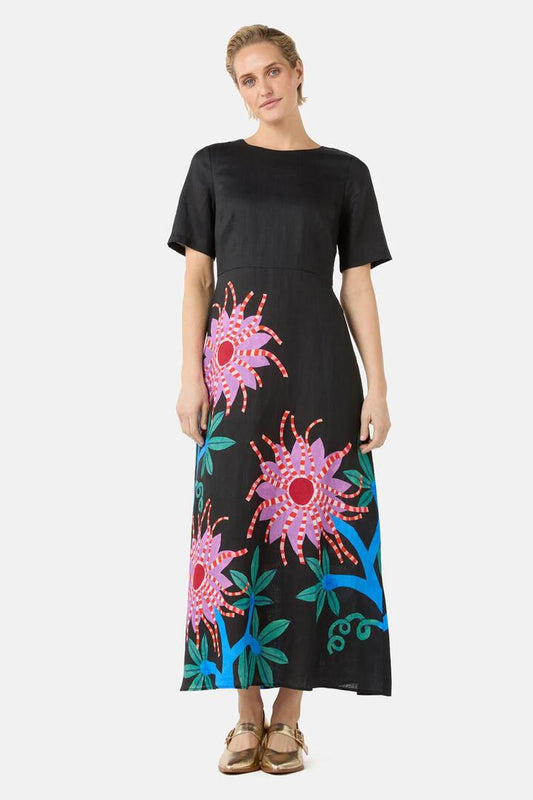 Image of Dresses. Product name - Passion Flower Long Dress in Print colour by brand - Gorman