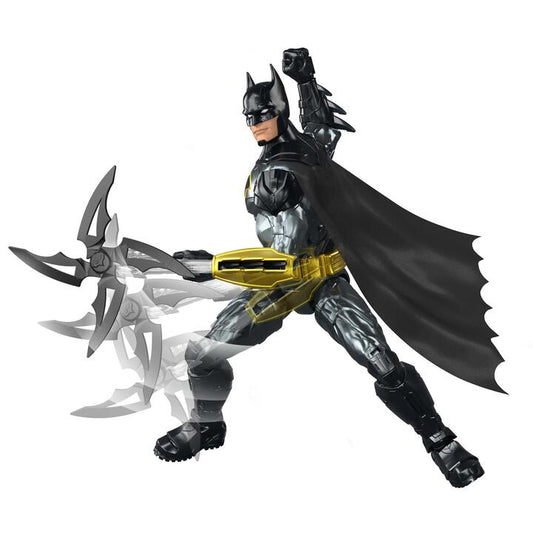 Image of Action Figures. Product name - DC Crime Crusher Batman Action Figure, 25 Plus Phrases & Sounds, Articulation, 4 Weapons in colour by brand - DC Universe