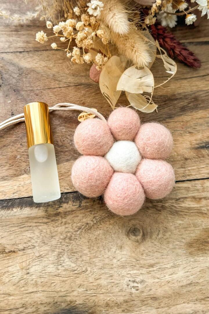 Image of Perfumes & Colognes. Product name - Felt Hanging Blush Daisy Air Freshener in colour by brand - Store 17