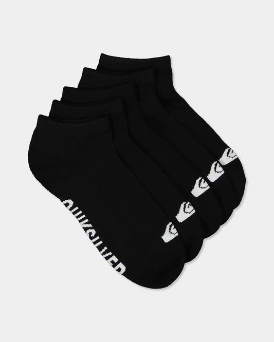 Image of Socks. Product name - Quiksilver 5 Pack Ankle Socks Black in Black colour by brand - Quiksilver
