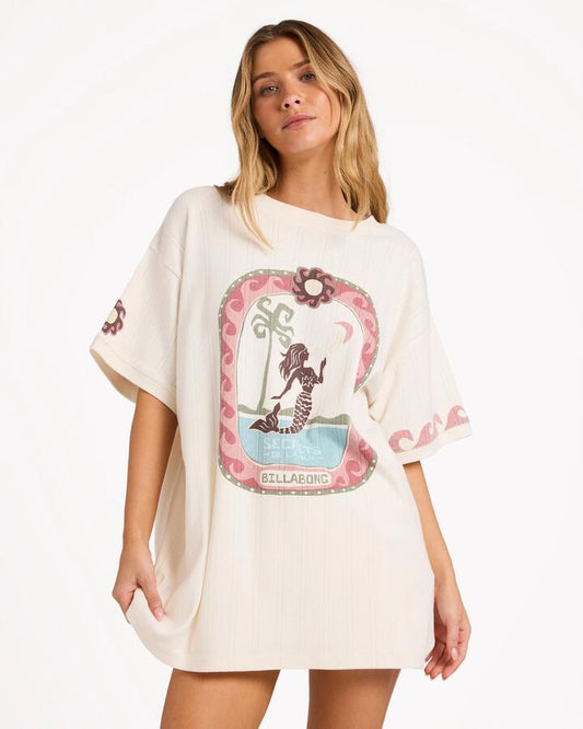 Image of T-Shirts. Product name - Billabong Womens Secret Beach T-Shirt Salt Crystal in Salt Crystal colour by brand - Billabong