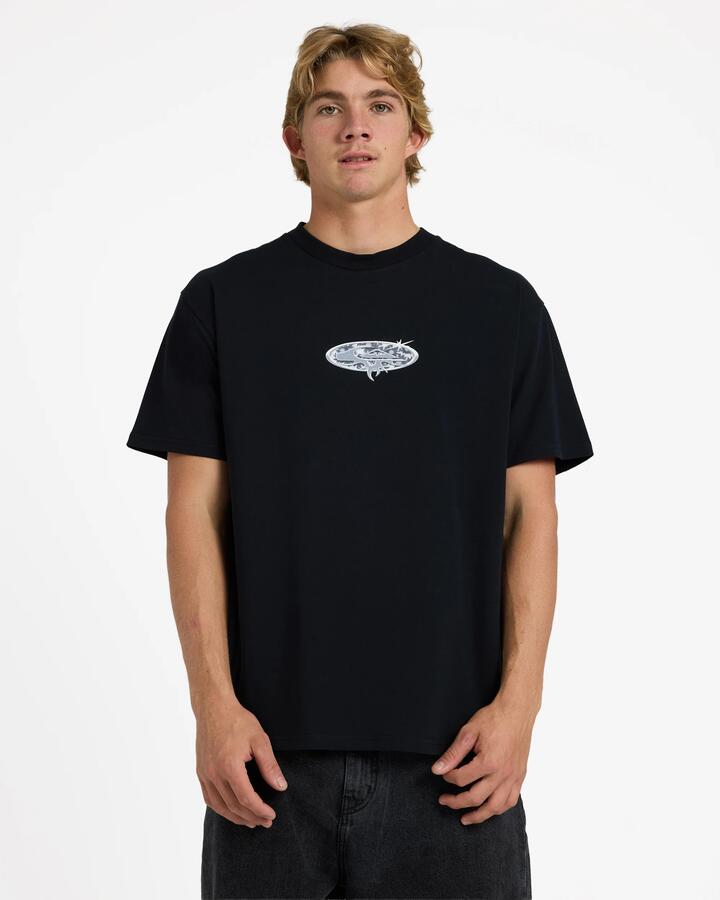Image of T-Shirts. Product name - Quiksilver Heavy Petal Ss Tee Black in Black colour by brand - Quiksilver