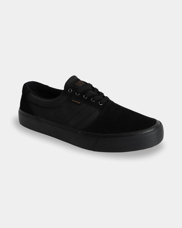 Image of Sneakers. Product name - Kustom Mens Area Sneakers Black in Black colour by brand - Kustom