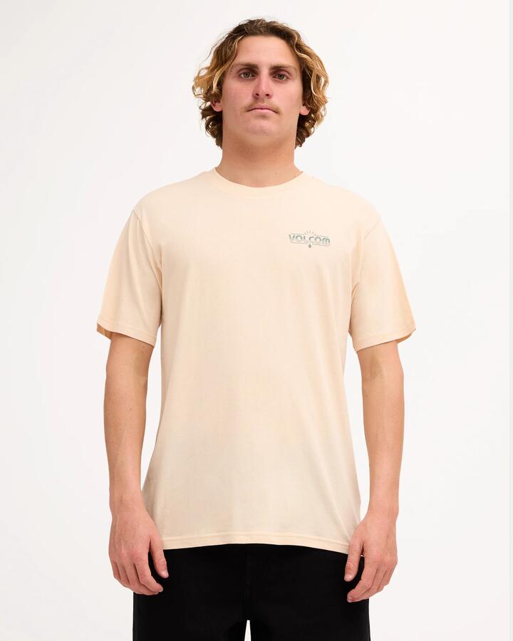 Image of T-Shirts. Product name - Volcom Mens The Early T-Shirt Sand Dune in Sand Dune colour by brand - Volcom