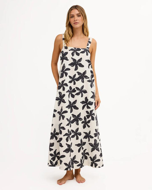 Image of Dresses. Product name - Billabong Womens Dusk To Dawn Maxi Dress White Cap in White Cap colour by brand - Billabong