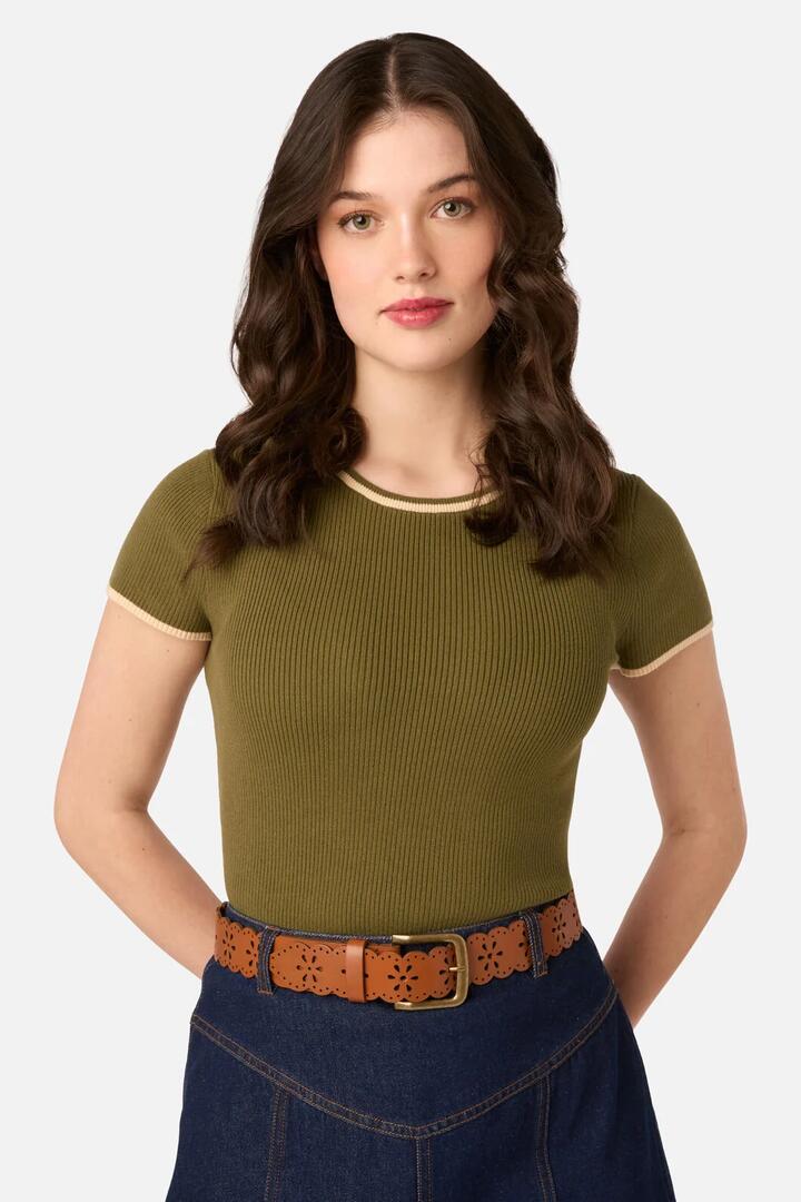 Image of Belts. Product name - Floral Punched Leather Belt in Tan colour by brand - Princess Highway
