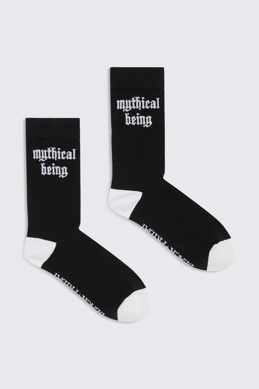 Image of Socks. Product name - Mythical Being Socks in Black colour by brand - Black Friday