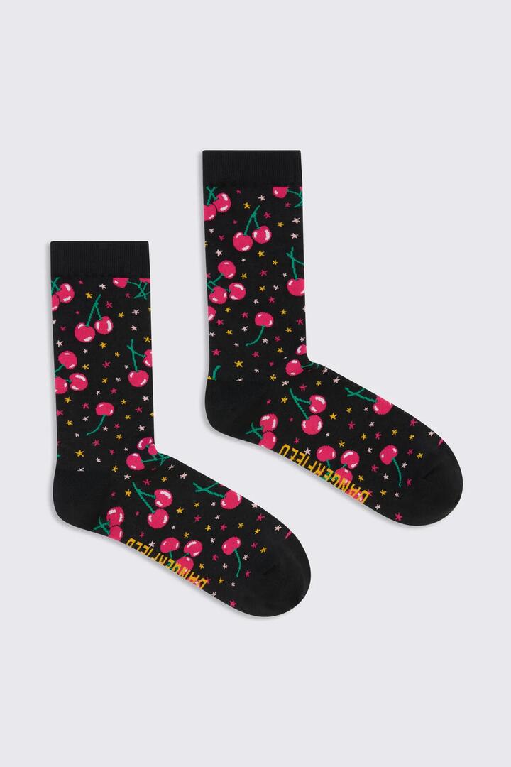 Image of Socks. Product name - Delulu Sock in Black colour by brand - Dangerfield