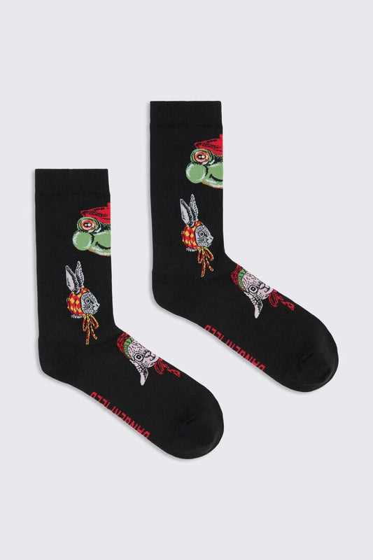 Image of Socks. Product name - Bonnet Cutie Sock in Black colour by brand - Dangerfield