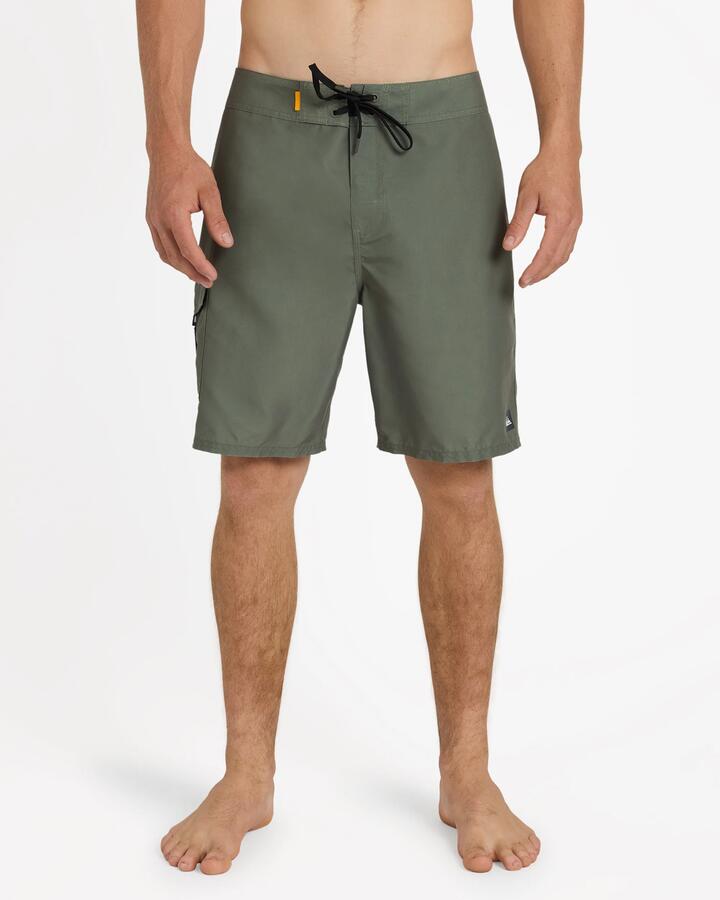 Image of Swimwear. Product name - Quiksilver Mens Big Country 2 19" Boardshorts Dusty Olive in Dusty Olive colour by brand - Quiksilver