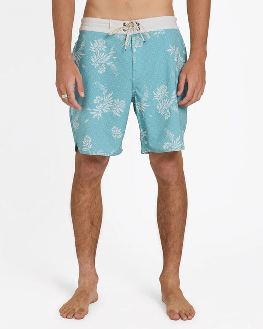 Image of Swimwear. Product name - Billabong Mens Good Times Lt 17.5" Boardshorts Blue Haze in Blue Haze colour by brand - Billabong