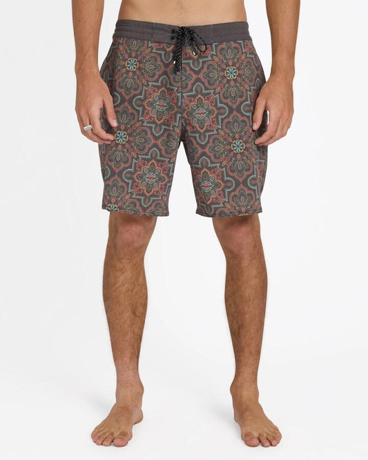 Image of Swimwear. Product name - Billabong Mens Good Times Lt 17.5" Boardshorts Slate Black in Slate Black colour by brand - Billabong