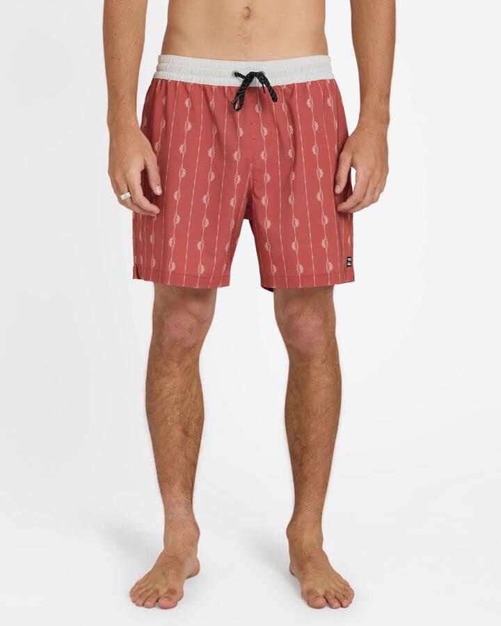 Image of Swimwear. Product name - Billabong Mens Good Times Layback 16" Boardshorts Faded Red in Faded Red colour by brand - Billabong
