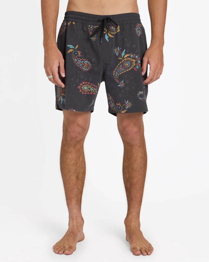 Image of Swimwear. Product name - Billabong Mens Good Times Layback 16" Boardshorts Phantom in Phantom colour by brand - Billabong