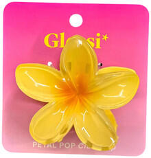 Image of Toys. Product name - Glossi Petal Pop Claw Clip Yellow in colour by brand - Toymate