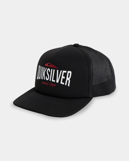 Image of Hats. Product name - Quiksilver Boys 8-16 Classic Foam Art Trucker Cap Black in Black colour by brand - Quiksilver