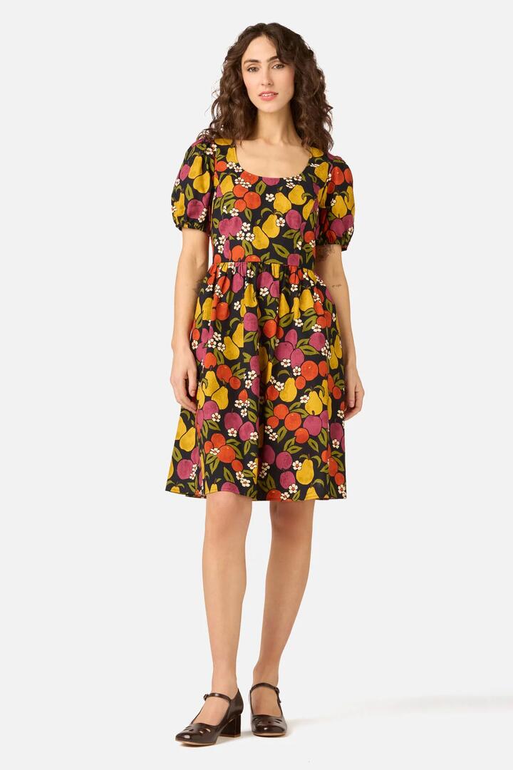 Image of Dresses. Product name - Fancy Fruit Mini Dress in Navy colour by brand - Princess Highway