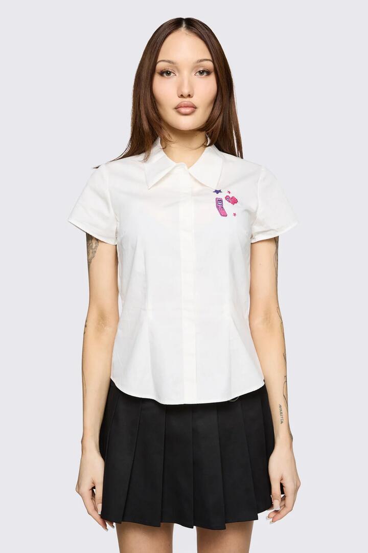 Image of Blouses. Product name - Hot Issue Blouse in White colour by brand - Black Friday
