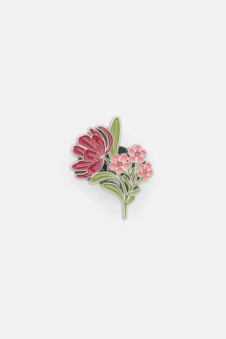 Image of Jewelry. Product name - Fairy Wren Flower Pin in Pink colour by brand - Princess Highway