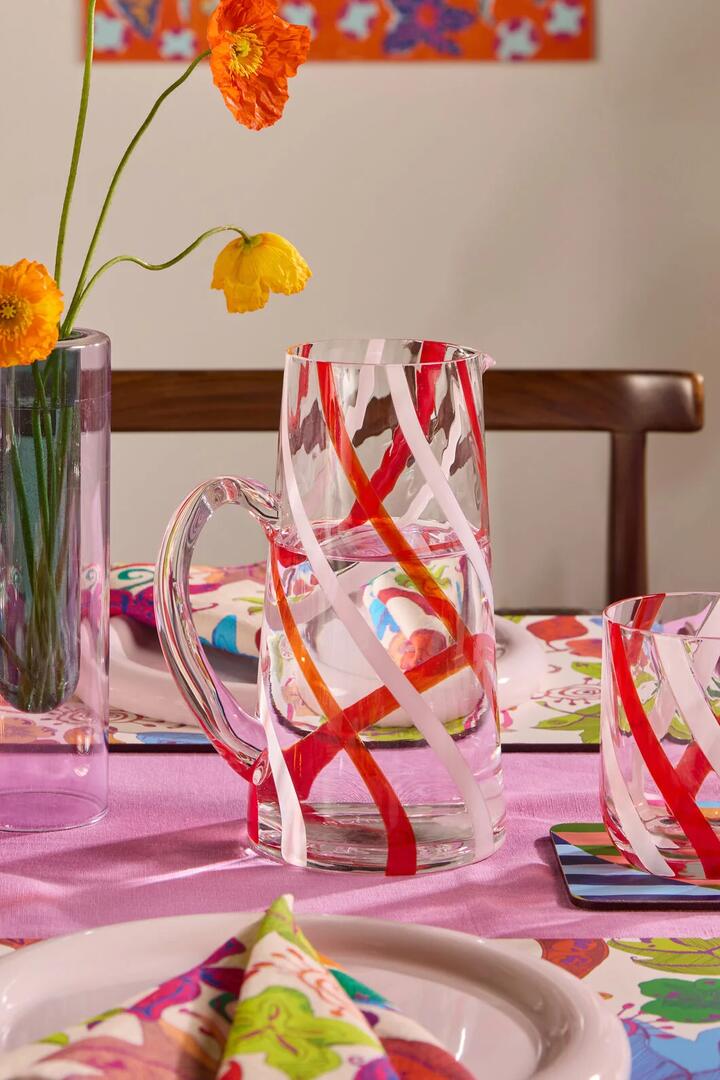 Image of Kitchen & Dining. Product name - Swirl Jug Red in Multi colour by brand - Gorman