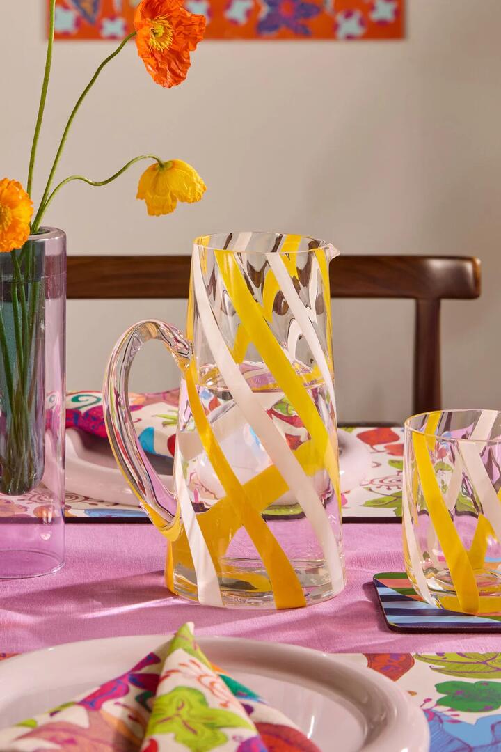 Image of Kitchen & Dining. Product name - Swirl Jug Yellow in Multi colour by brand - Gorman