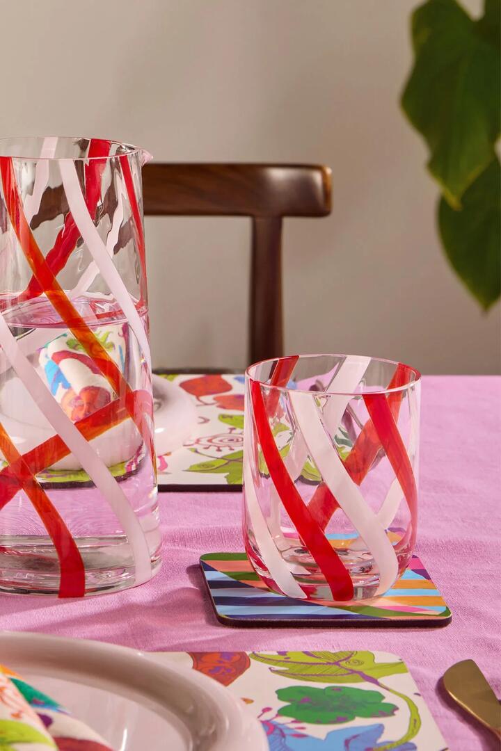 Image of Kitchen & Dining. Product name - Swirl Tumbler Red in Multi colour by brand - Gorman