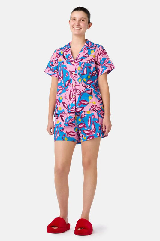 Image of Sleepwear & Loungewear. Product name - Summer Vibes PJ Short Set in Print colour by brand - Gorman