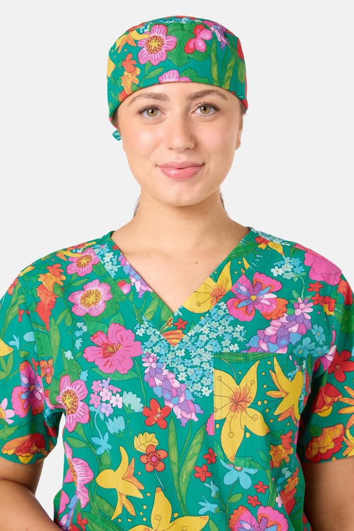 Image of Hats. Product name - Cottage Garden Scrub Hat in Multi colour by brand - Gorman