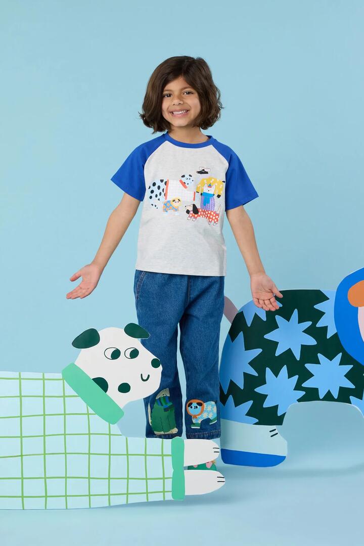 Image of T-Shirts. Product name - Doggies Kids T-Shirt in Multi colour by brand - Gorman