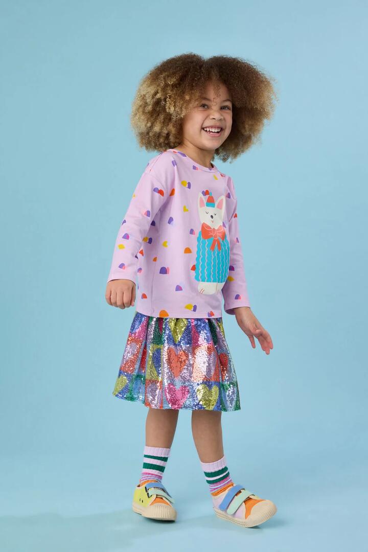 Image of T-Shirts. Product name - Cozy Dog Kids T-Shirt in Lilac colour by brand - Gorman