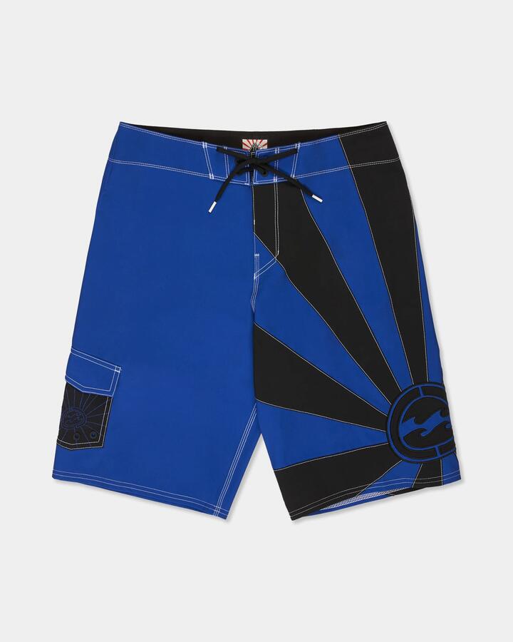 Image of Swimwear. Product name - Billabong Mens Ai Rising Sun Pro 22" Boardshorts Royal in Royal colour by brand - Billabong