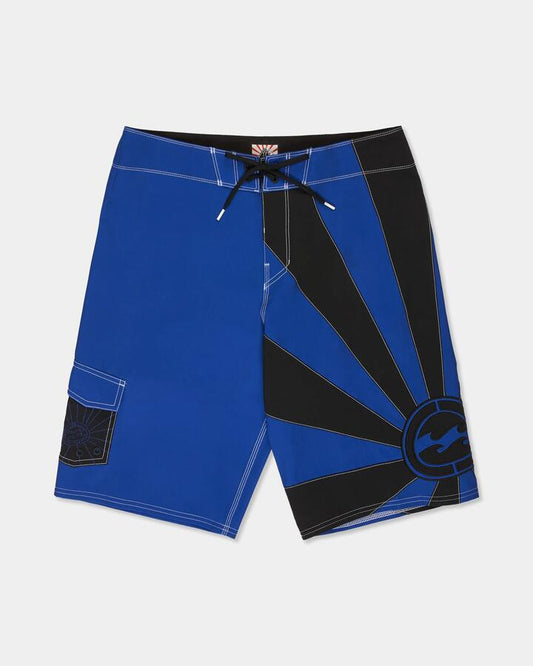 Image of Swimwear. Product name - Billabong Mens Ai Rising Sun Pro 22" Boardshorts Royal in Royal colour by brand - Billabong