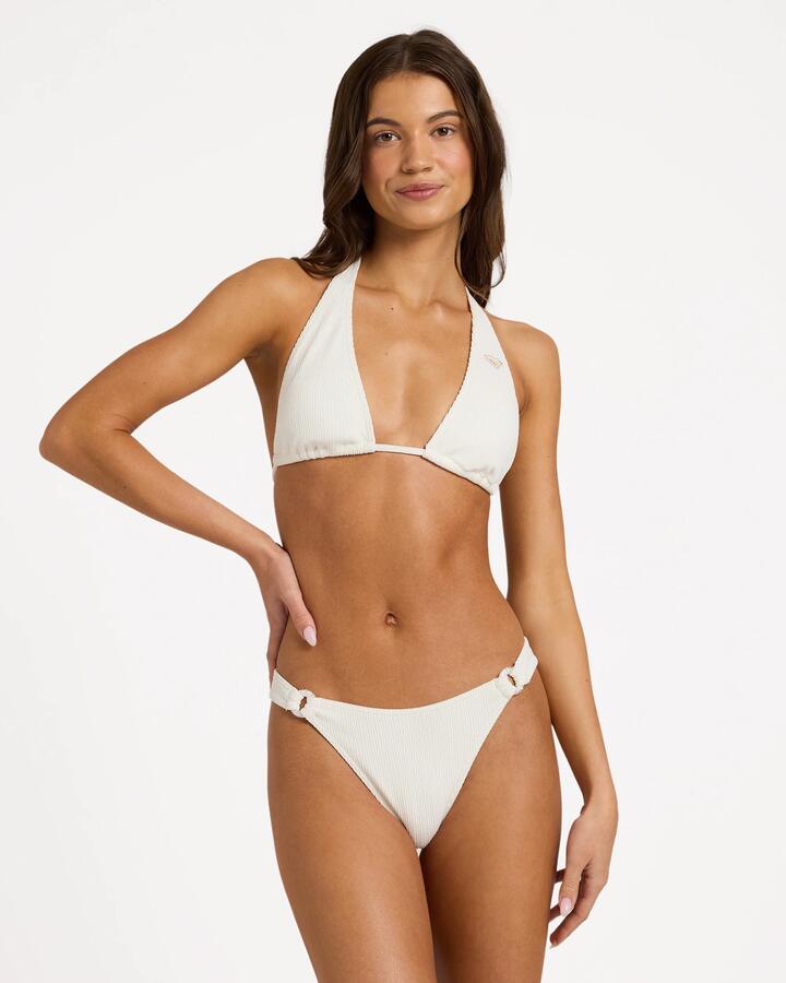 Image of Swimwear. Product name - Roxy Womens Roxy Sunshine Cheeky Bikini Bottom Cloud Dancer in Cloud Dancer colour by brand - Roxy