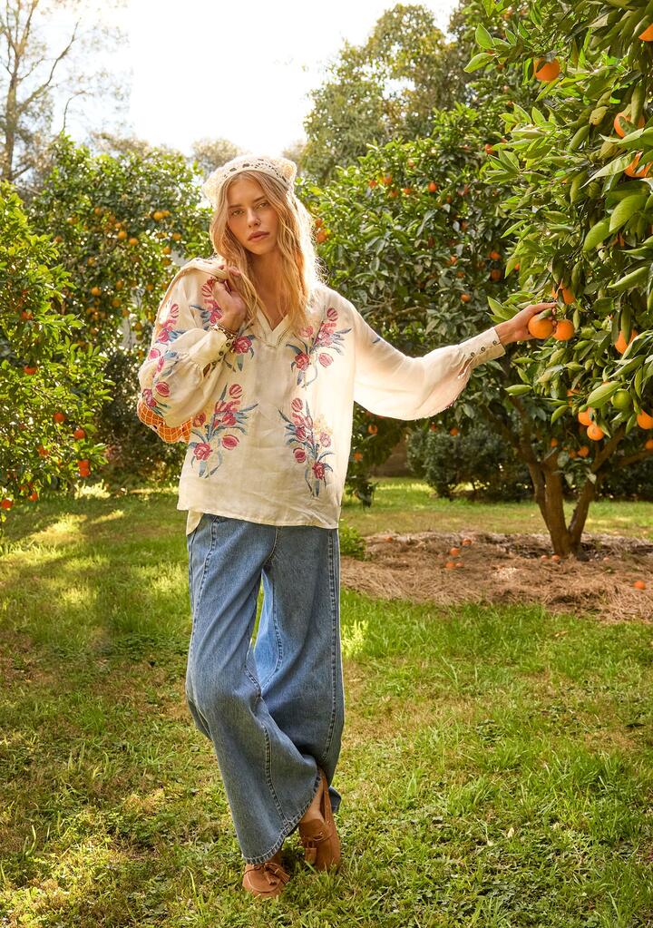 Image of Jeans. Productname: Elma Denim Wide Leg Pants in Stone Wash colour by brand - MOS The Label