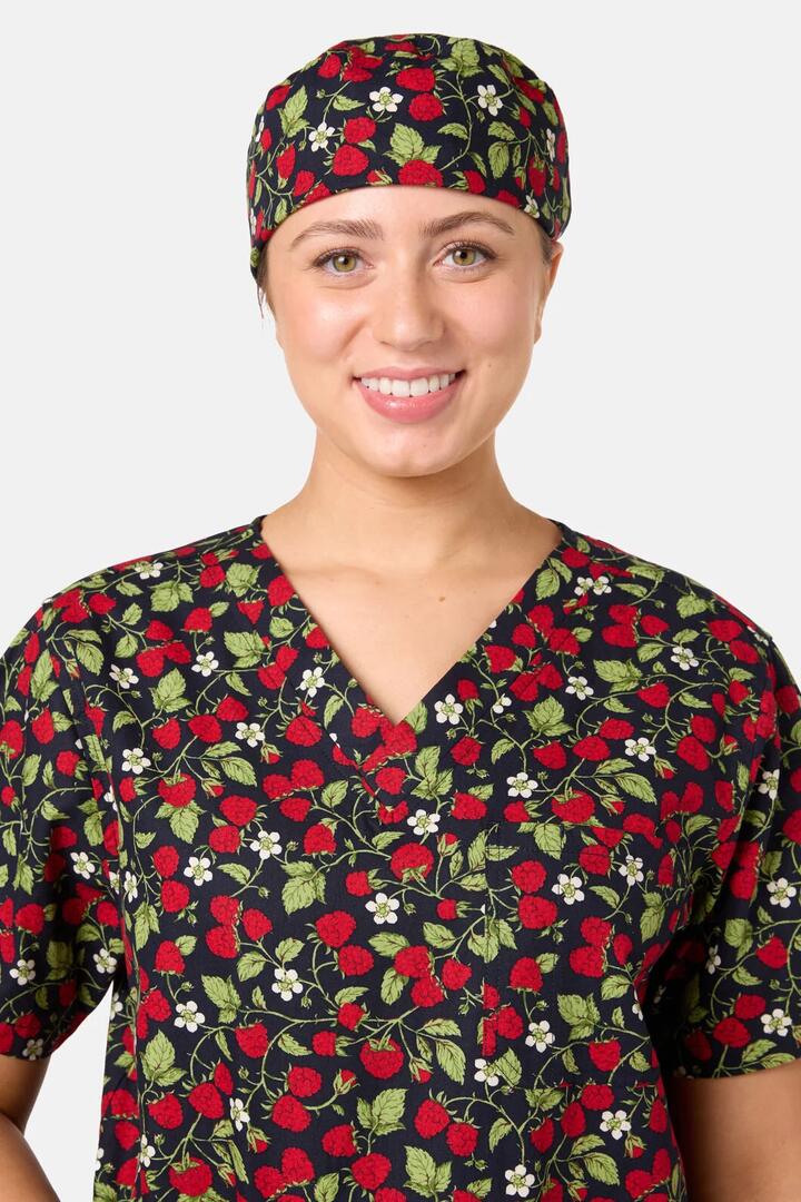 Image of Hats. Product name - Raspberry Scrub Hat in Navy colour by brand - Scrubs With Love