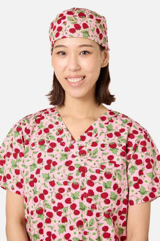 Image of Hats. Product name - Pink Raspberry Scrub Hat in Pink colour by brand - Scrubs With Love