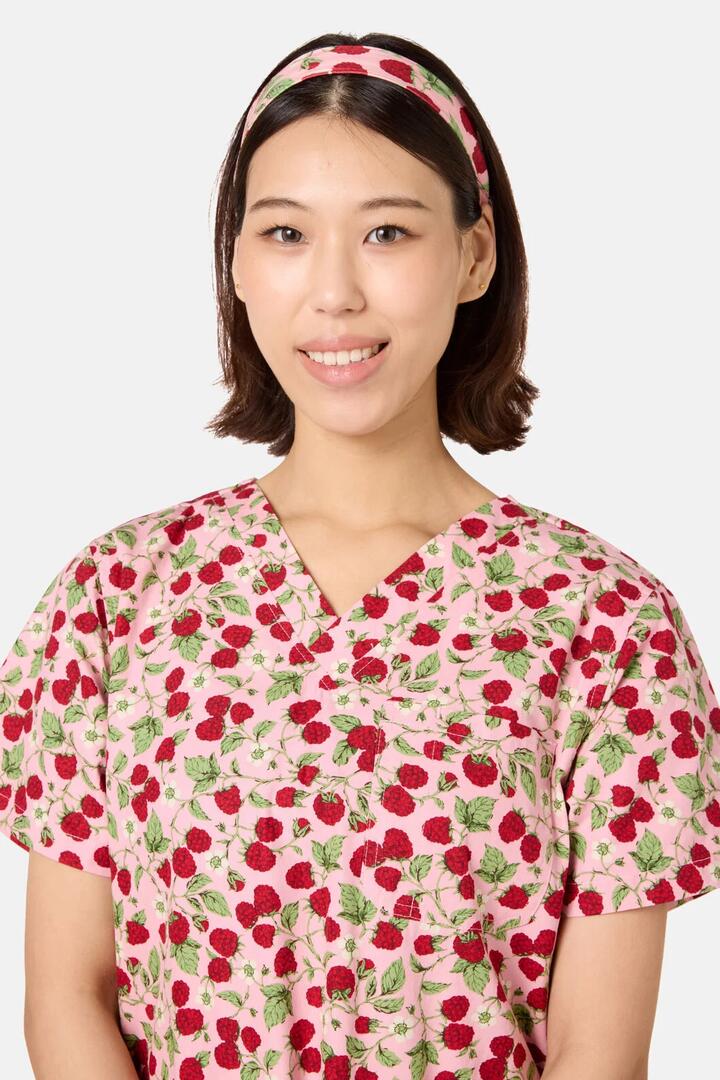 Image of Hair Accessories. Product name - Pink Raspberry Scrub Headband in Pink colour by brand - Scrubs With Love