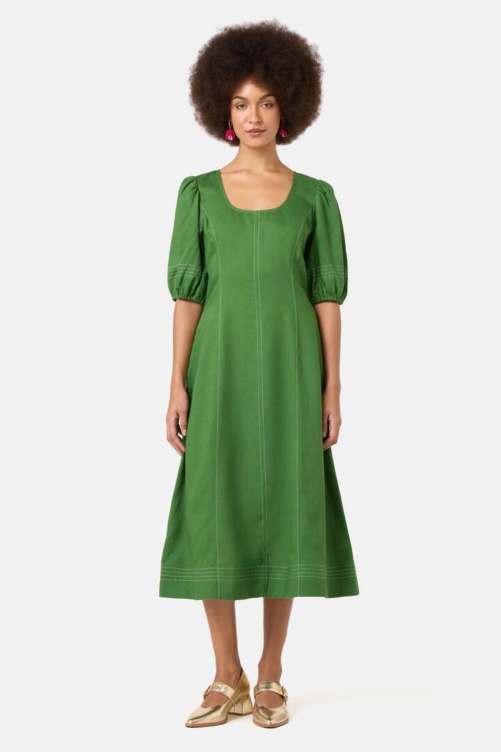 Image of Dresses. Product name - Cami Midi Dress in Green colour by brand - Gorman