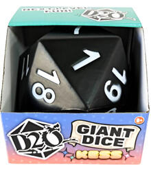 Image of Games. Product name - Kess Giant D20 Foam Dice Black in colour by brand - Toymate