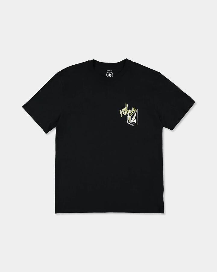 Image of T-Shirts. Product name - Volcom Boys 8-16 Stone Script T-Shirt Black in Black colour by brand - Volcom