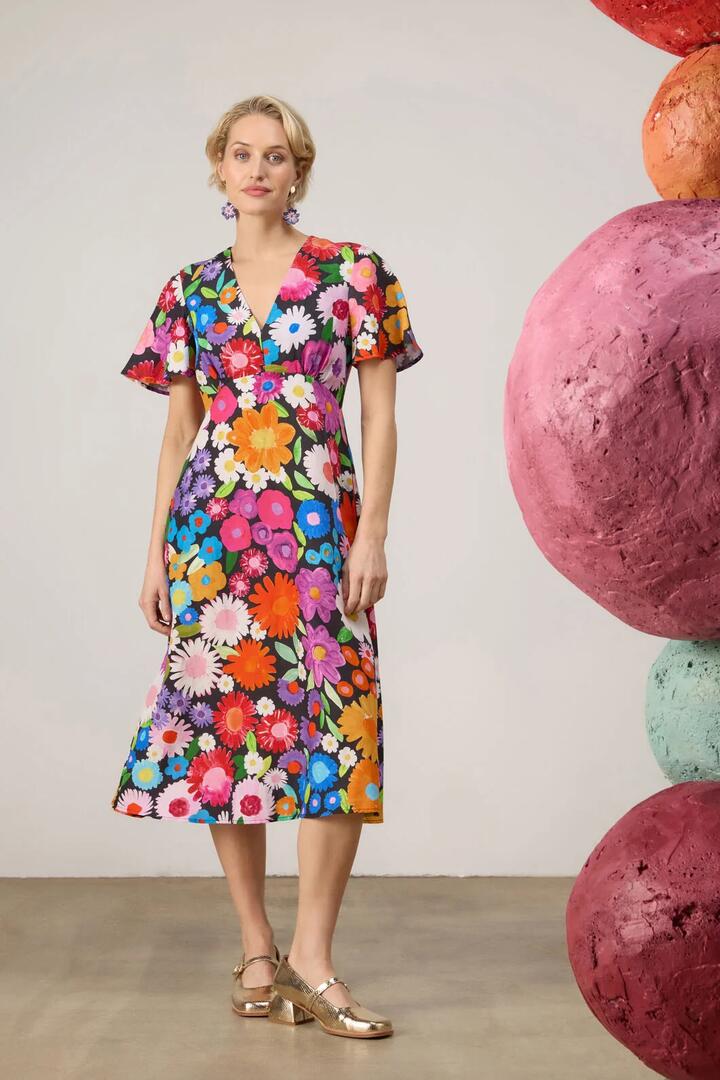 Image of Dresses. Product name - Flower Meadow Print Midi Dress in Print colour by brand - Gorman