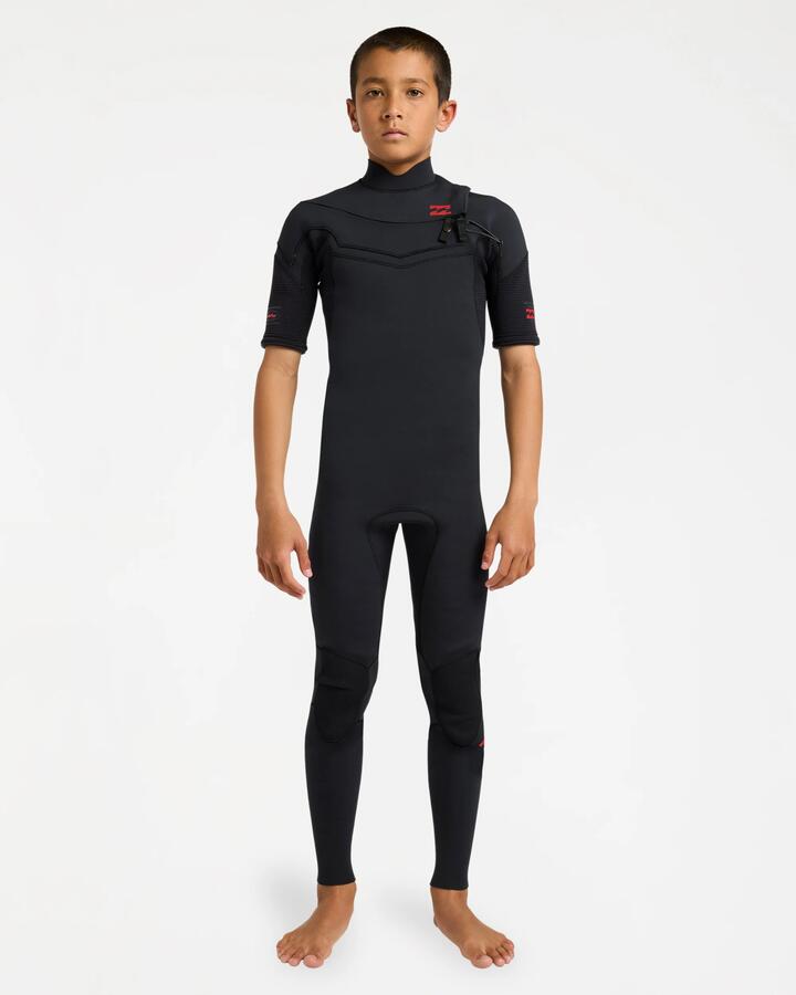 Image of Wetsuits. Product name - Billabong Boys 8-16 2/2 Absolute Ultra Chest Zip Wetsuit Black in Black colour by brand - Billabong