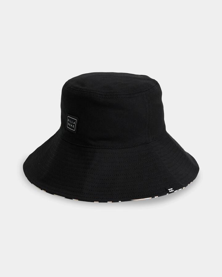 Image of Hats. Product name - Billabong Womens Saltborn Hat Bucket Hat Black Pebble in Black Pebble colour by brand - Billabong