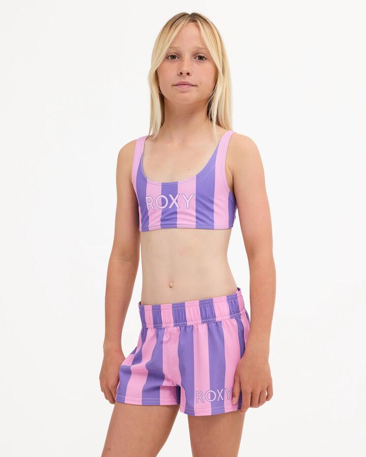 Image of Swimwear. Product name - Roxy Girls 8-16 Forever Roxy Ii Boardshorts Dahlia Purple in Dahlia Purple colour by brand - Roxy